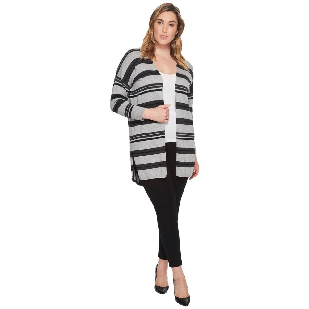 Vince Camuto Open-Front Color-block Cardigan Sweater